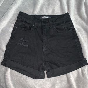 Black High Waisted Shorts